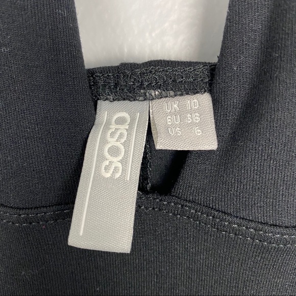 ASOS Black Maxi Dress Halter Soft (Tshirt material - Picture 5 of 5